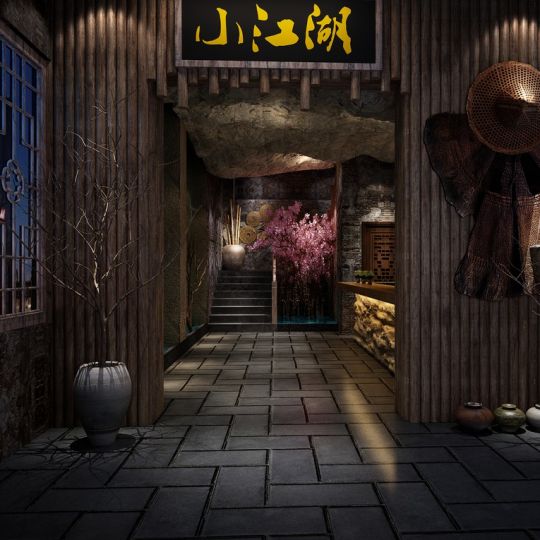 成都火鍋店設計-駐馬店小江湖火鍋店設計案例
